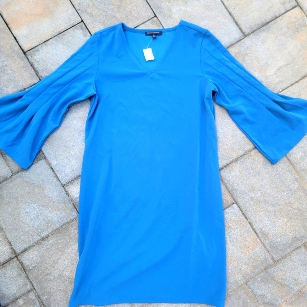 NWT Banana Republic Blue Bell Sleeve Dress M